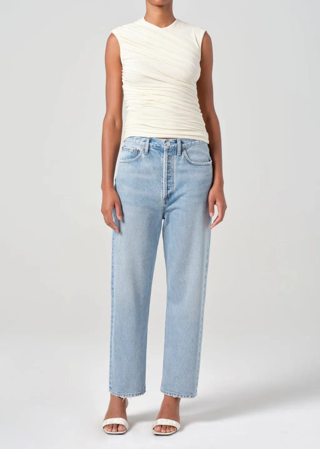 90's Cropped Straight-Leg Jeans