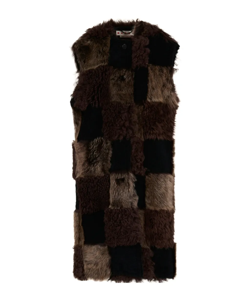 Marni Shearling Long Vest