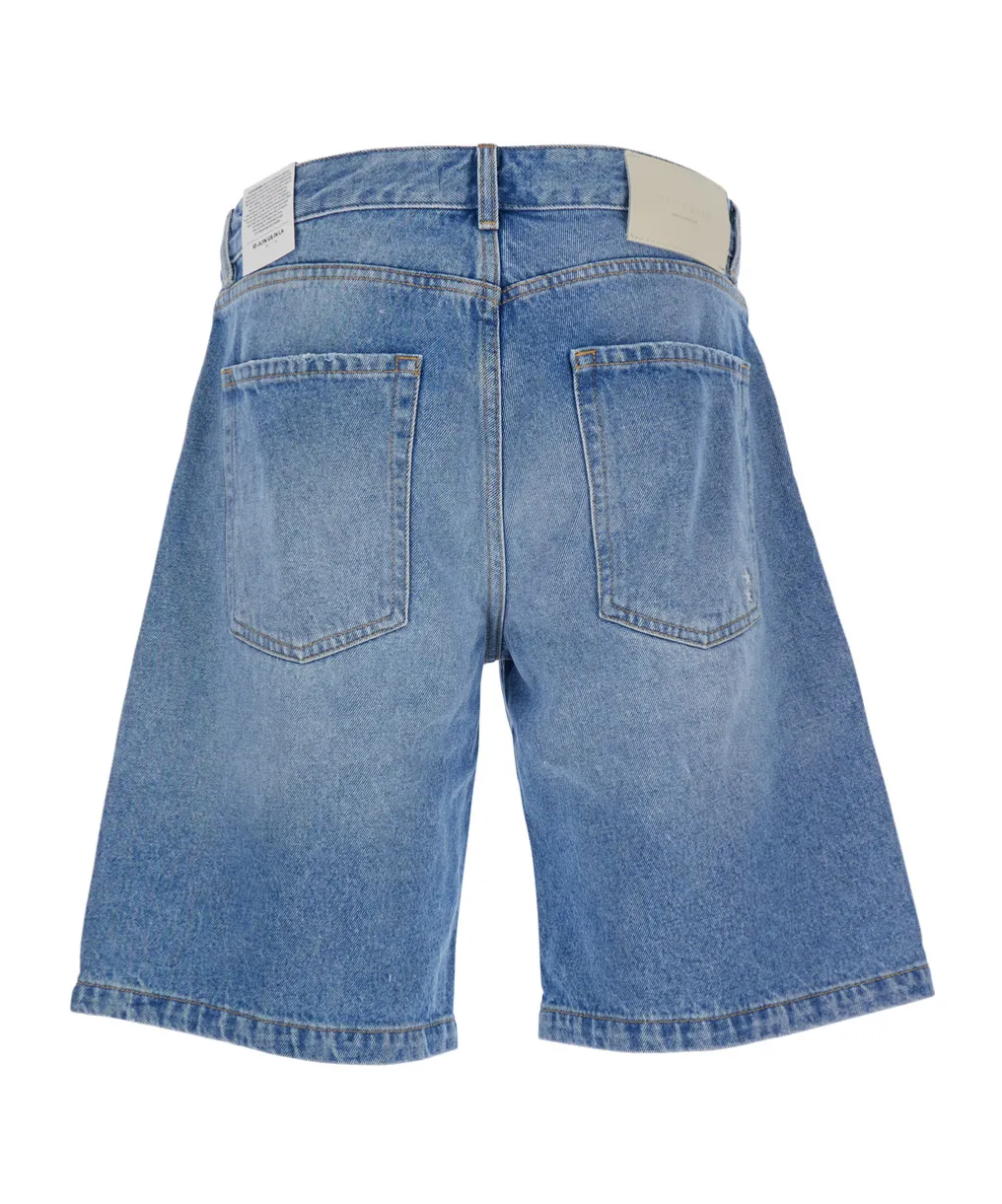 Denim Shorts With Belt Loops