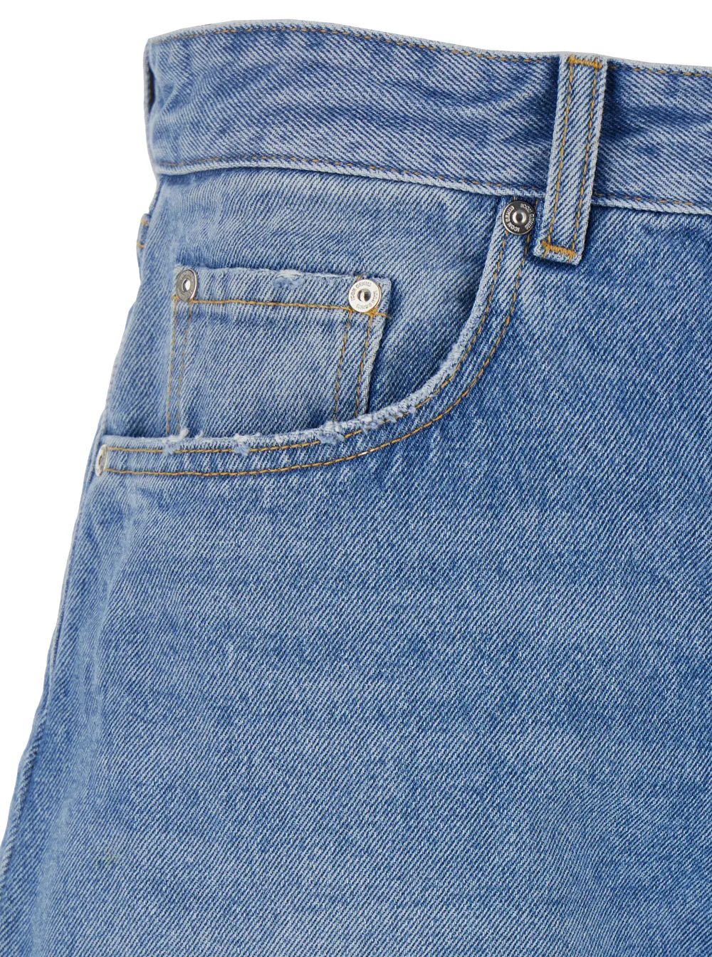 Denim Shorts With Belt Loops