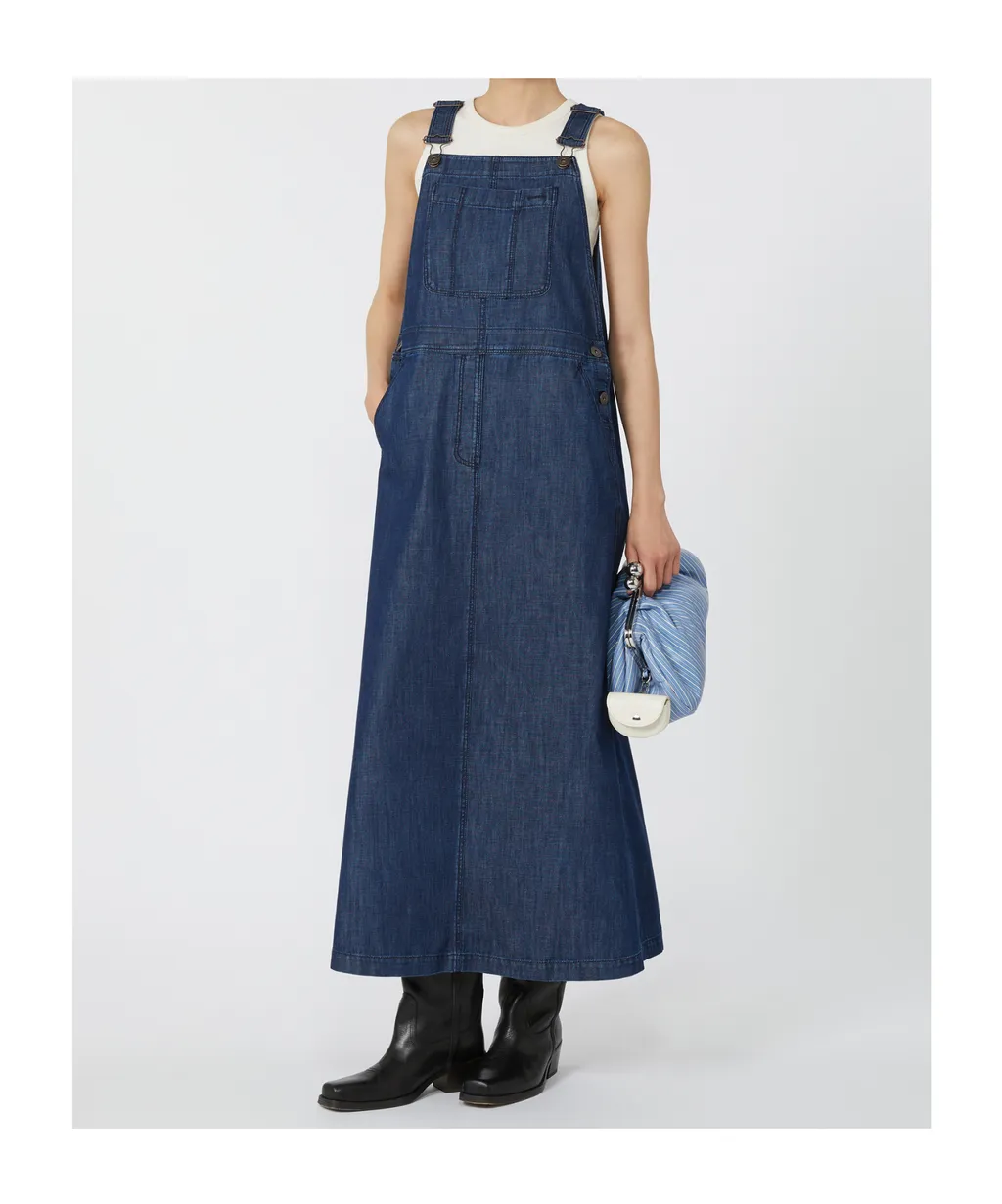 Denim Dungaree Dress
