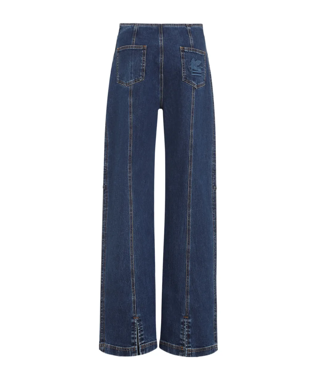 Etro Straight Leg Panelled Jeans