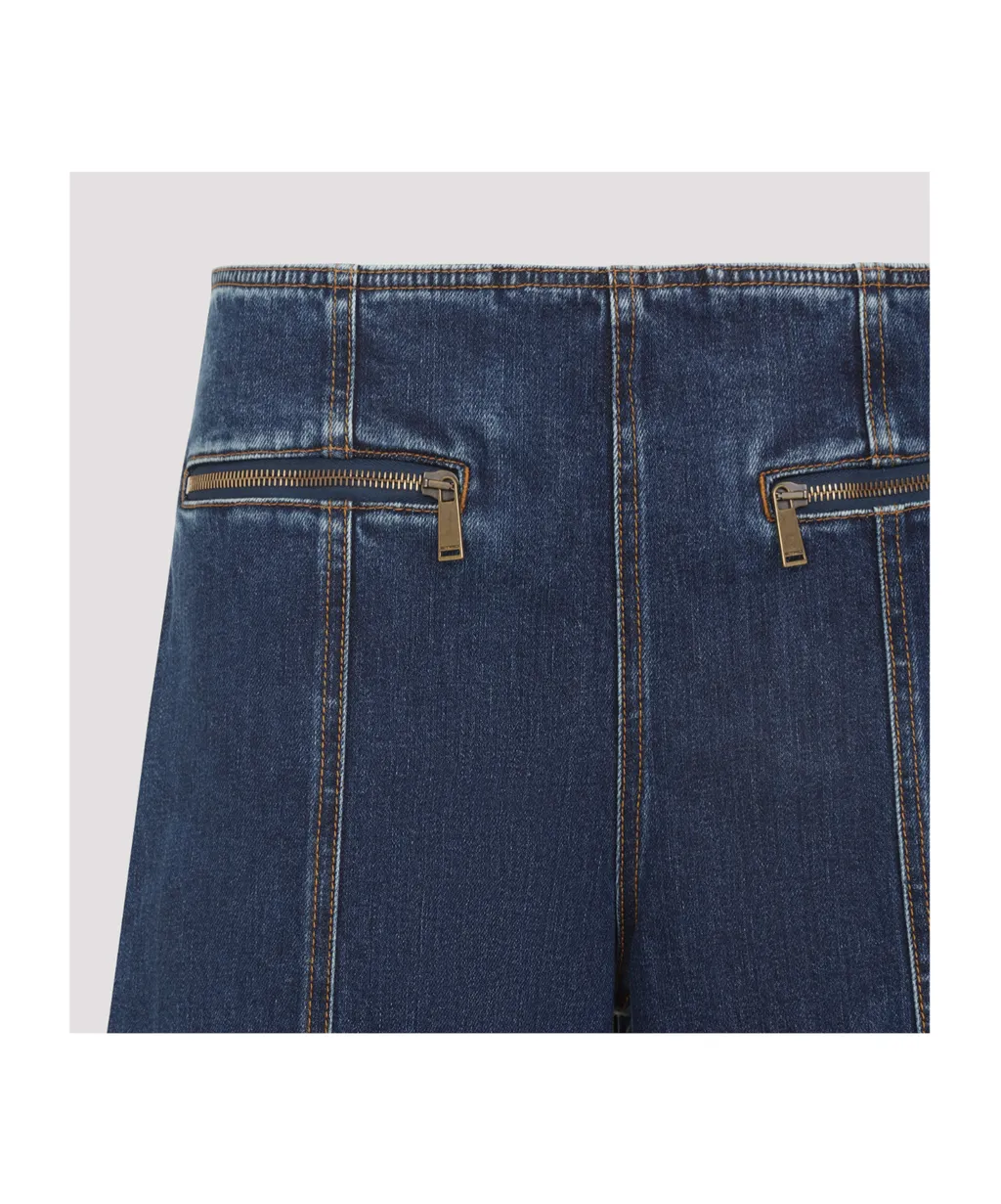 Etro Straight Leg Panelled Jeans