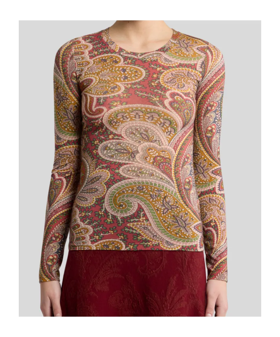 Etro Paisley Printed Long-Sleeved Top