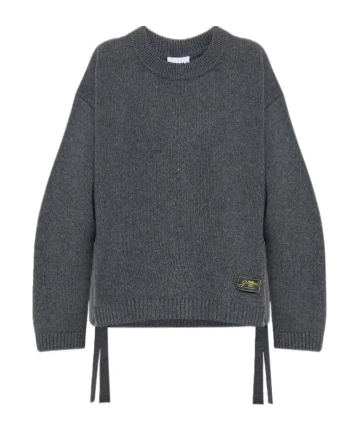 Ganni Logo Patch Oversized Jumper