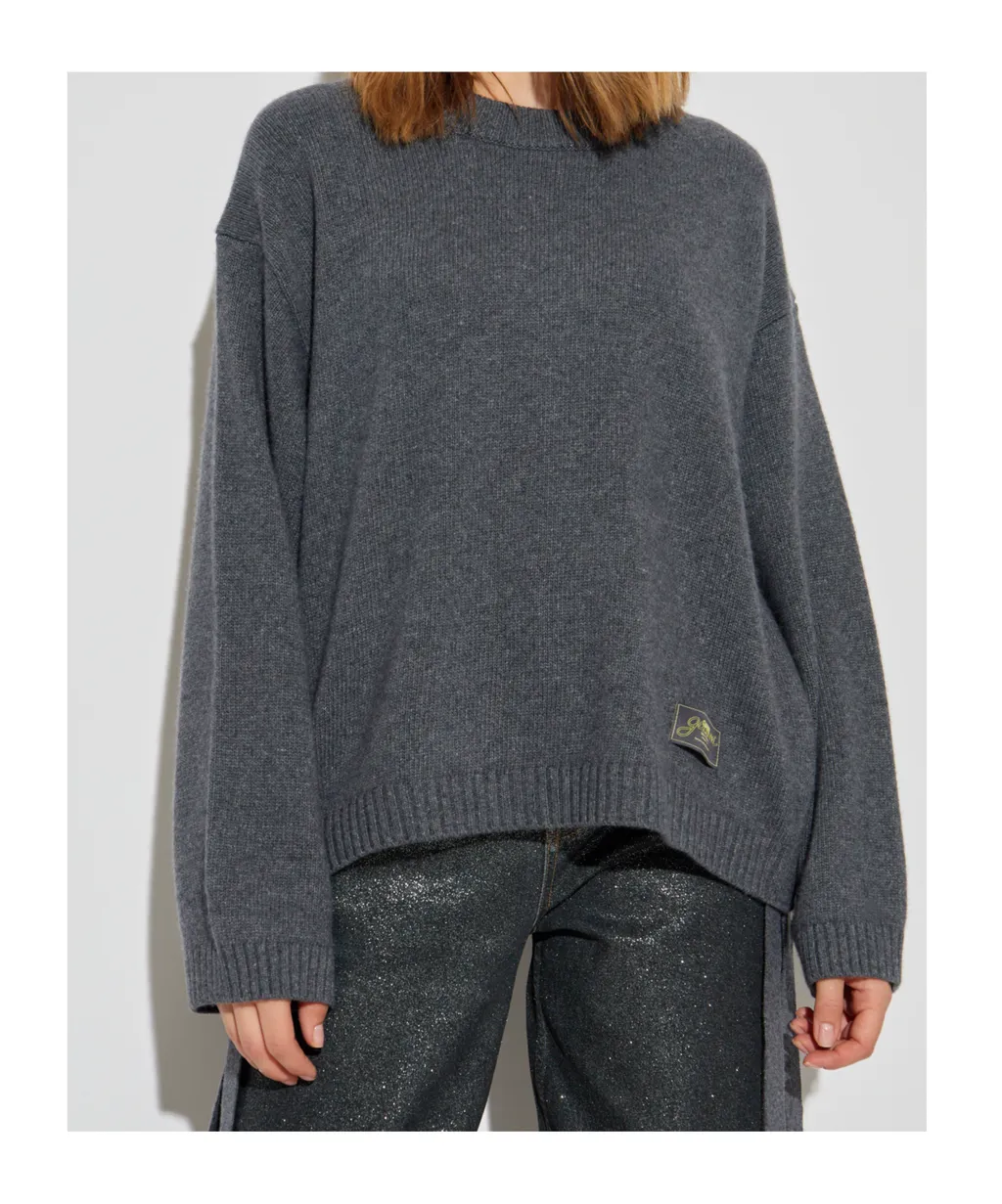 Ganni Logo Patch Oversized Jumper
