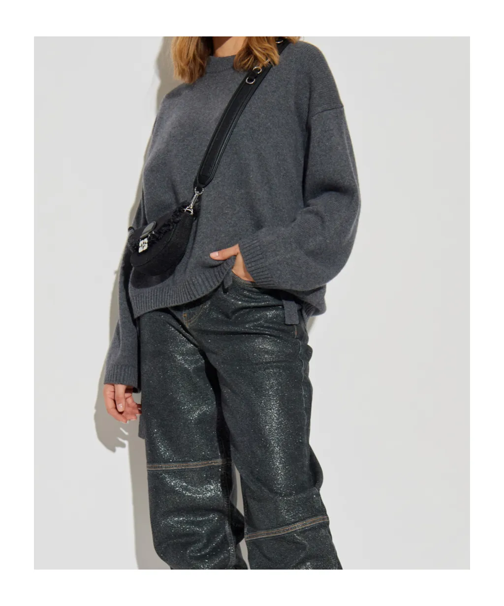 Ganni Logo Patch Oversized Jumper