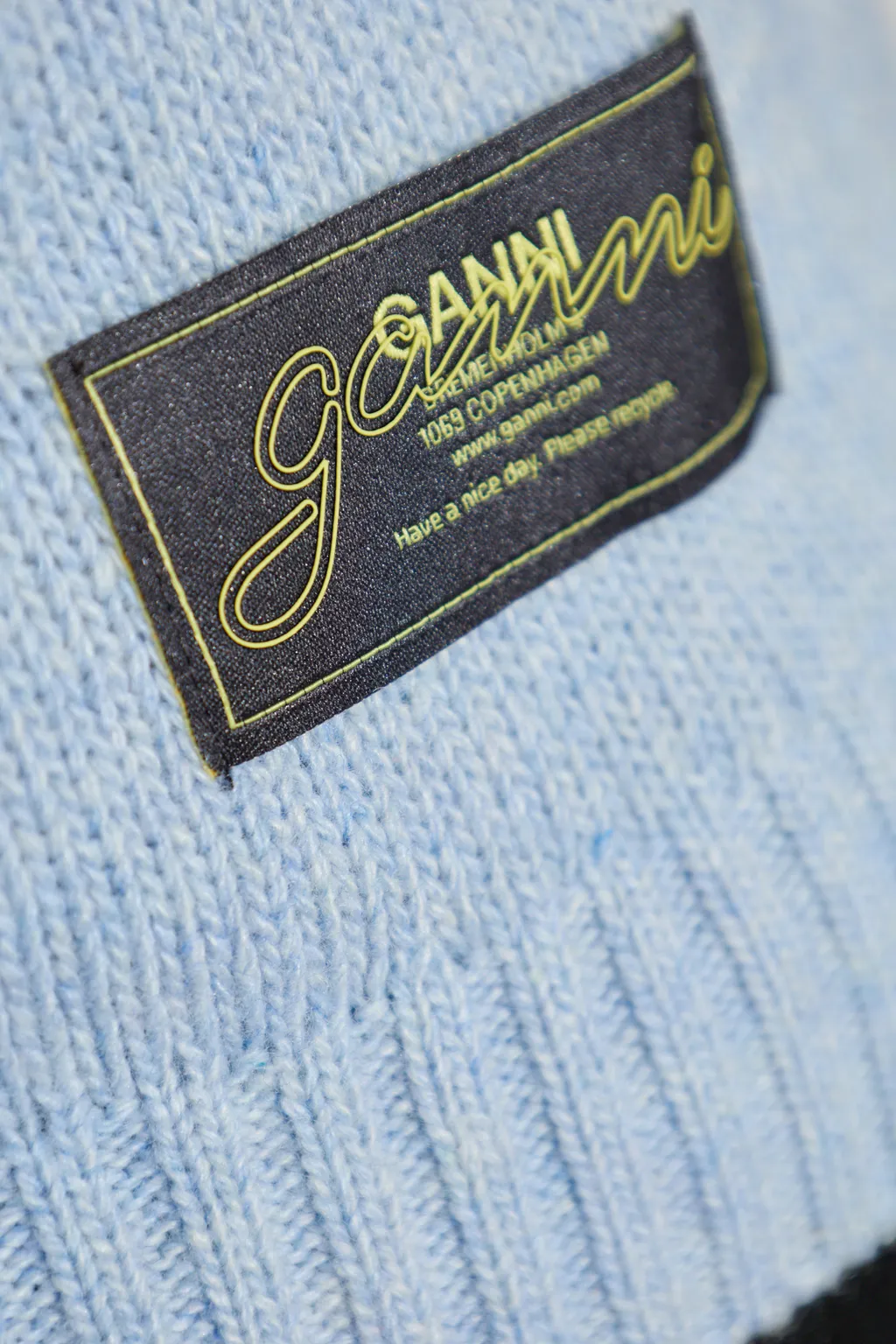 Ganni Logo Patch Tie Fastened Cardigan
