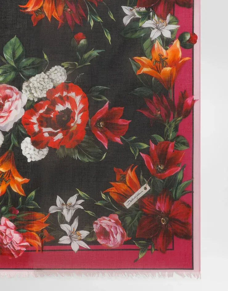 Floral-Print Beach Towel