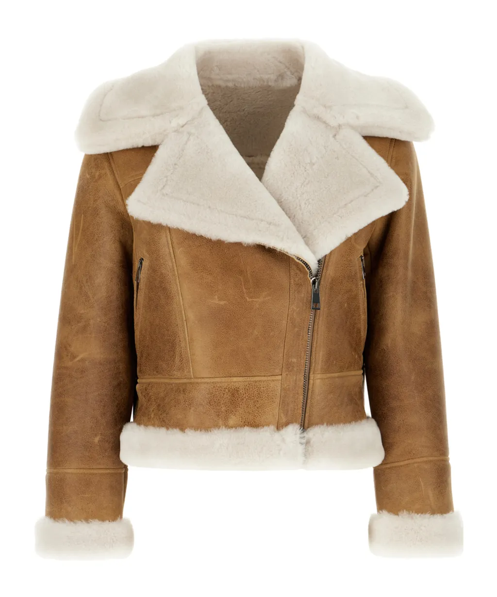Two-Tone Shearling Jacket