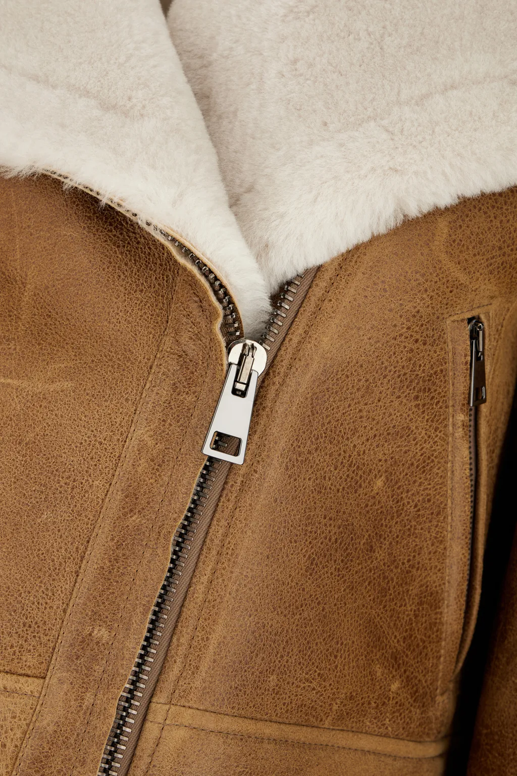 Two-Tone Shearling Jacket