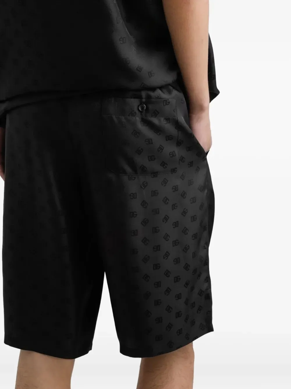 Dolce & Gabbana Monogram Elastic Waist Shorts