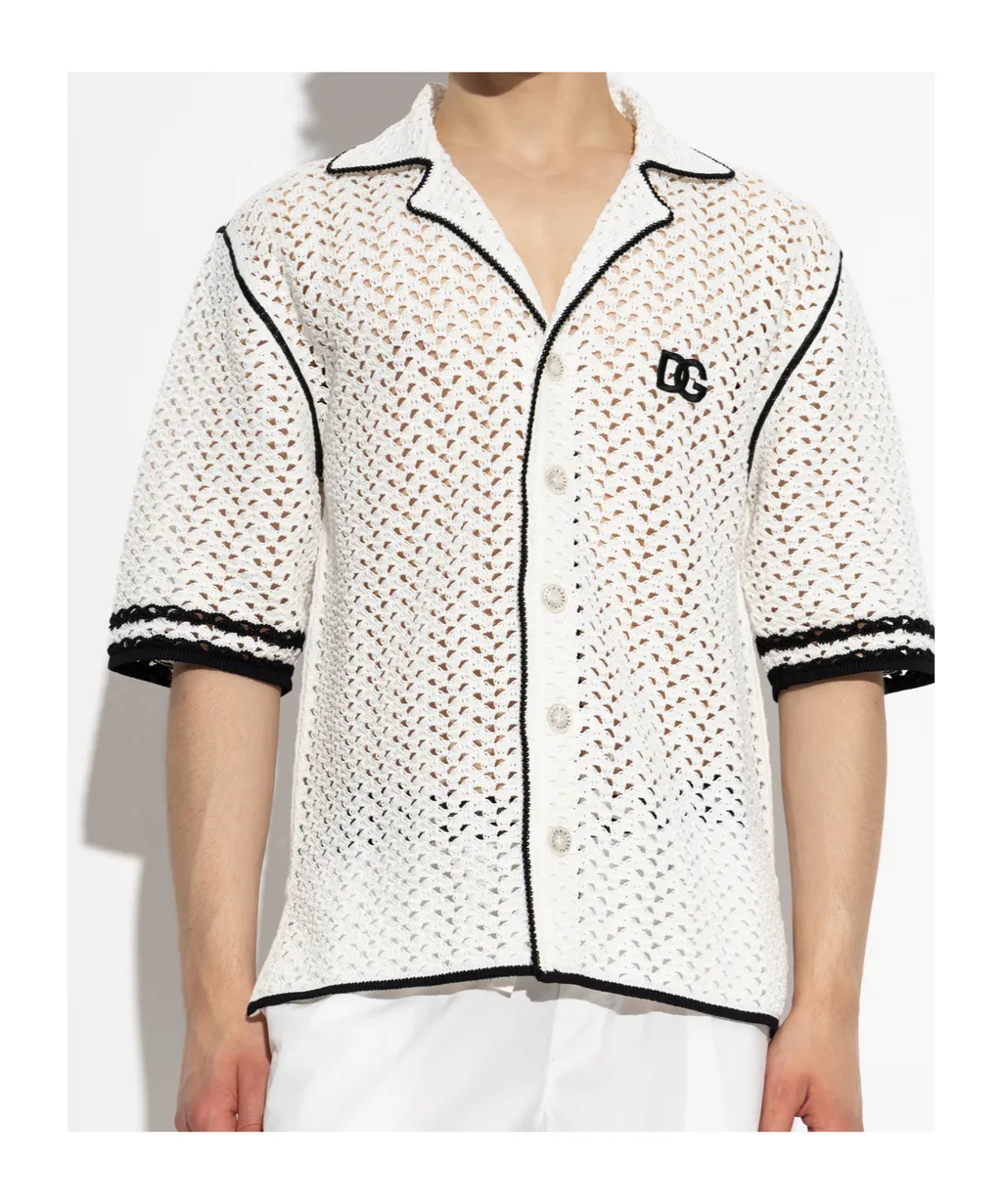 Dolce & Gabbana Crochet Effect Short-Sleeved Shirt