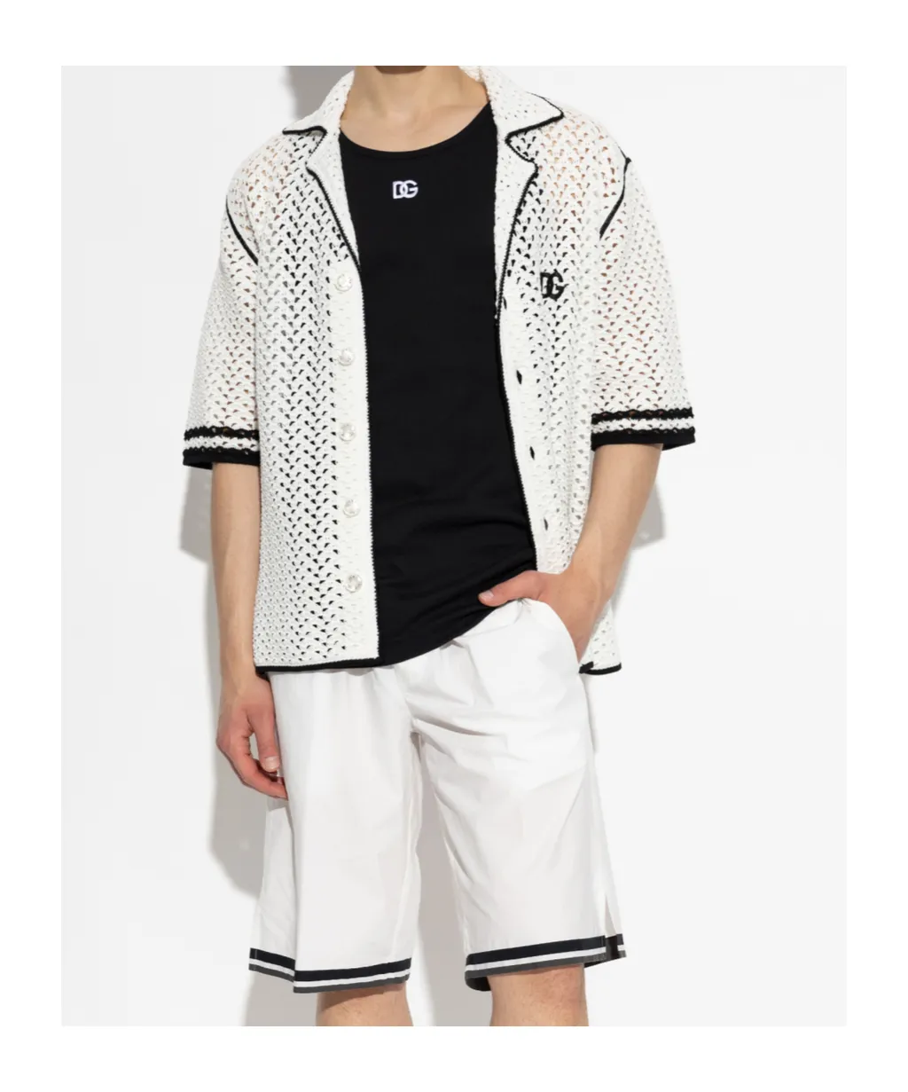 Dolce & Gabbana Crochet Effect Short-Sleeved Shirt