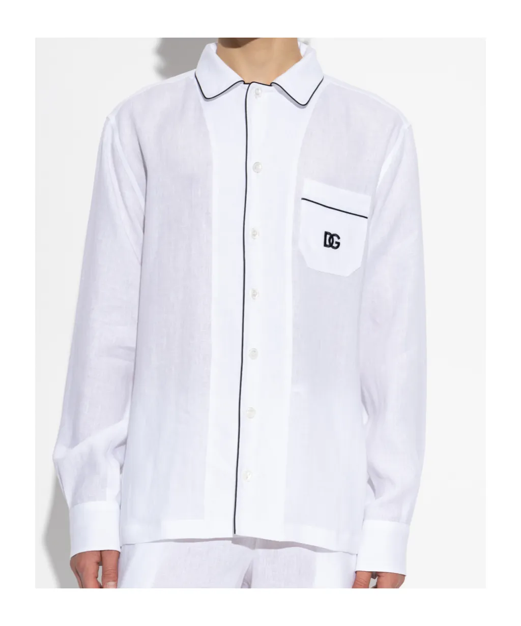 Dolce & Gabbana Logo Embroidered Shirt