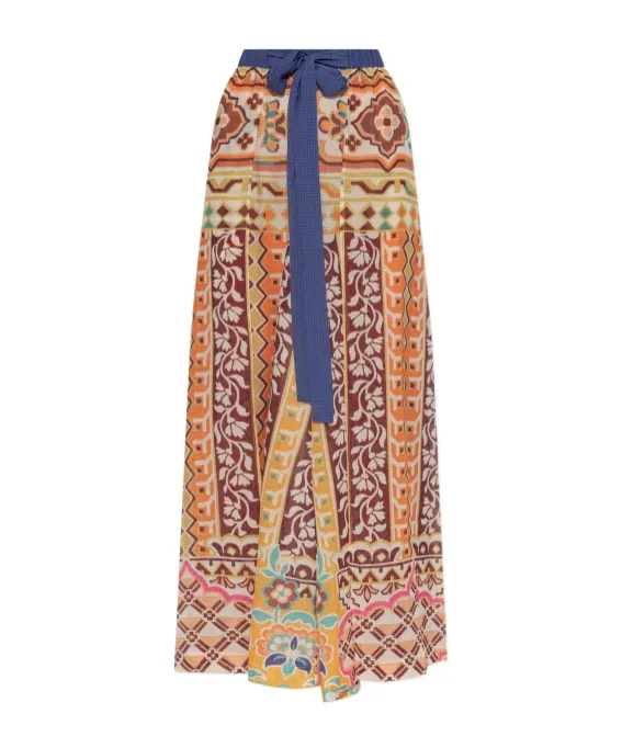 Etro Tie-Waisted Side-Slit Trousers