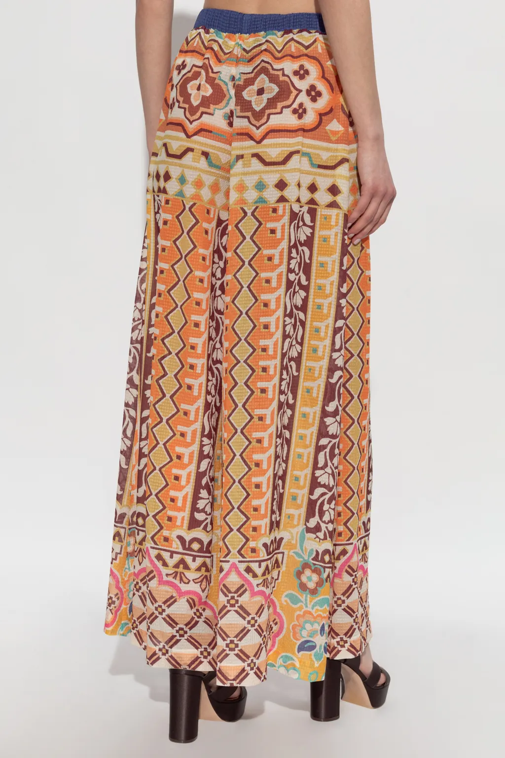 Etro Tie-Waisted Side-Slit Trousers