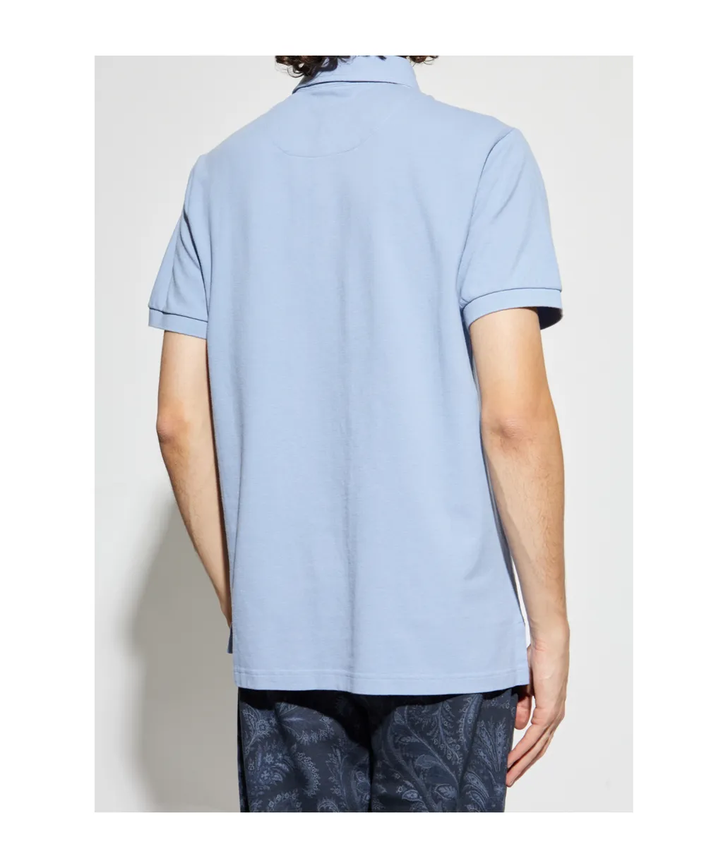 Etro Logo Embroidered Straight Hem Polo Shirt