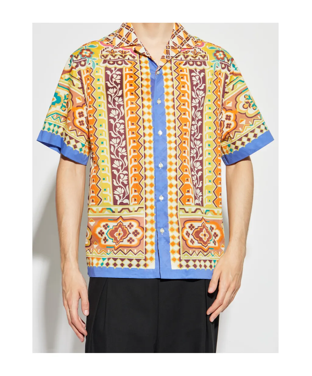 Etro Patterned Short-Sleeved Basket Shirt