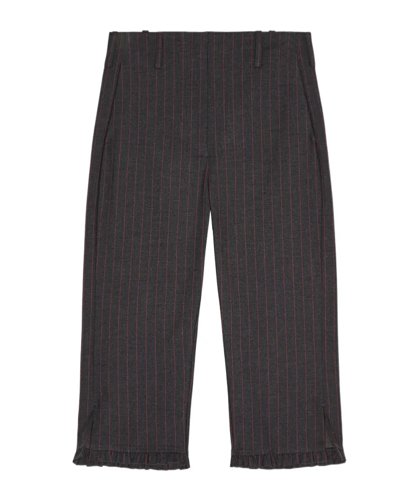 Ganni Pinstriped Capri Trousers