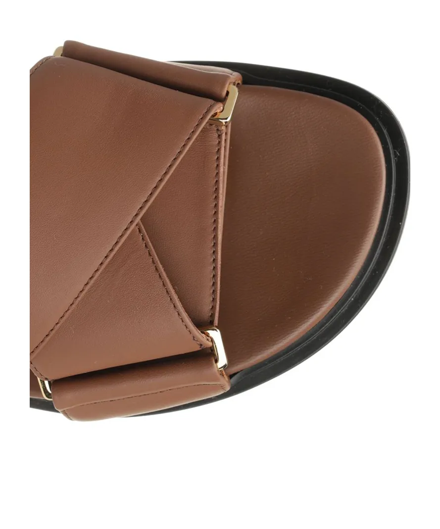 Brown Leather Fussbett