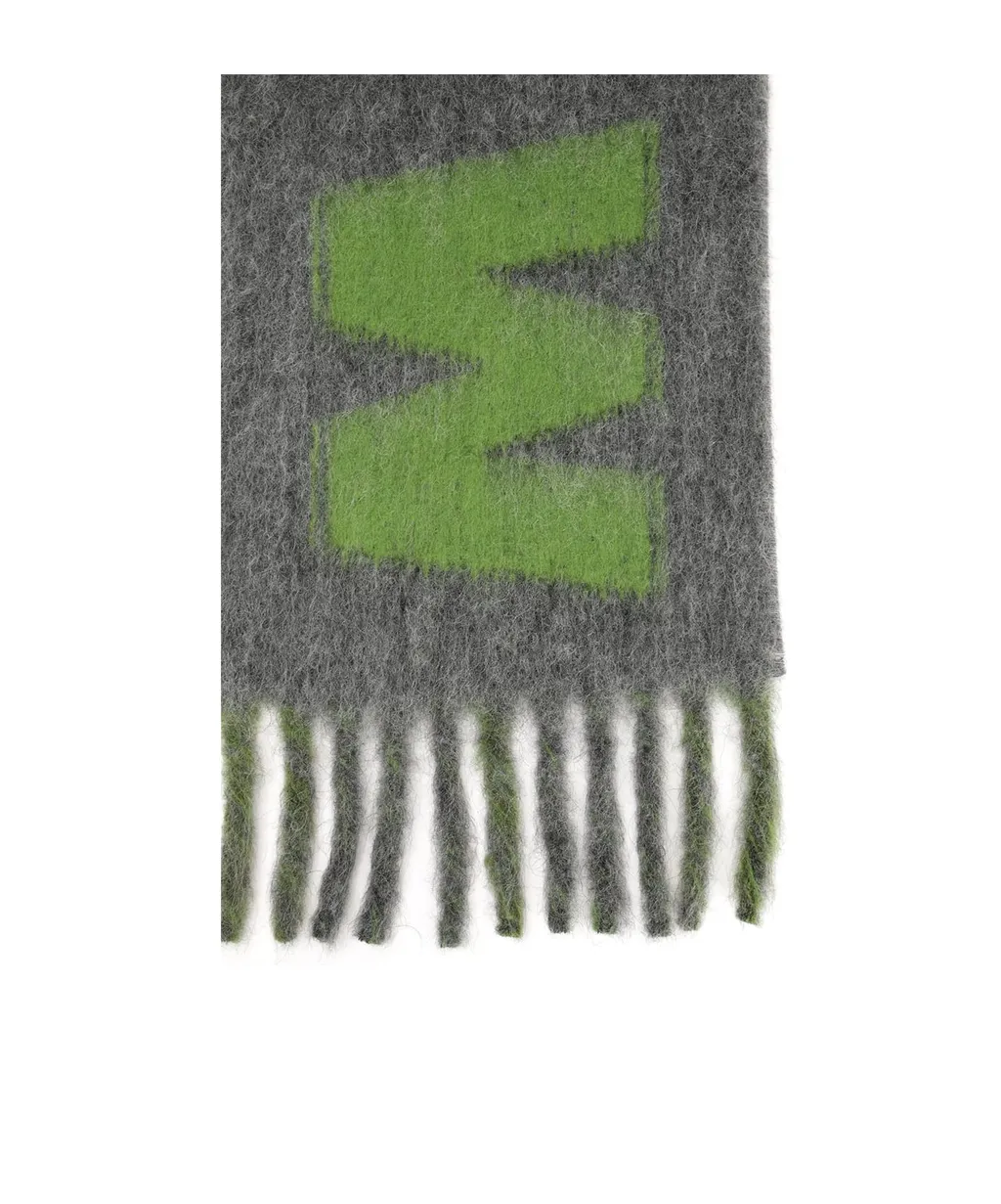 Striped Fringed Scarf