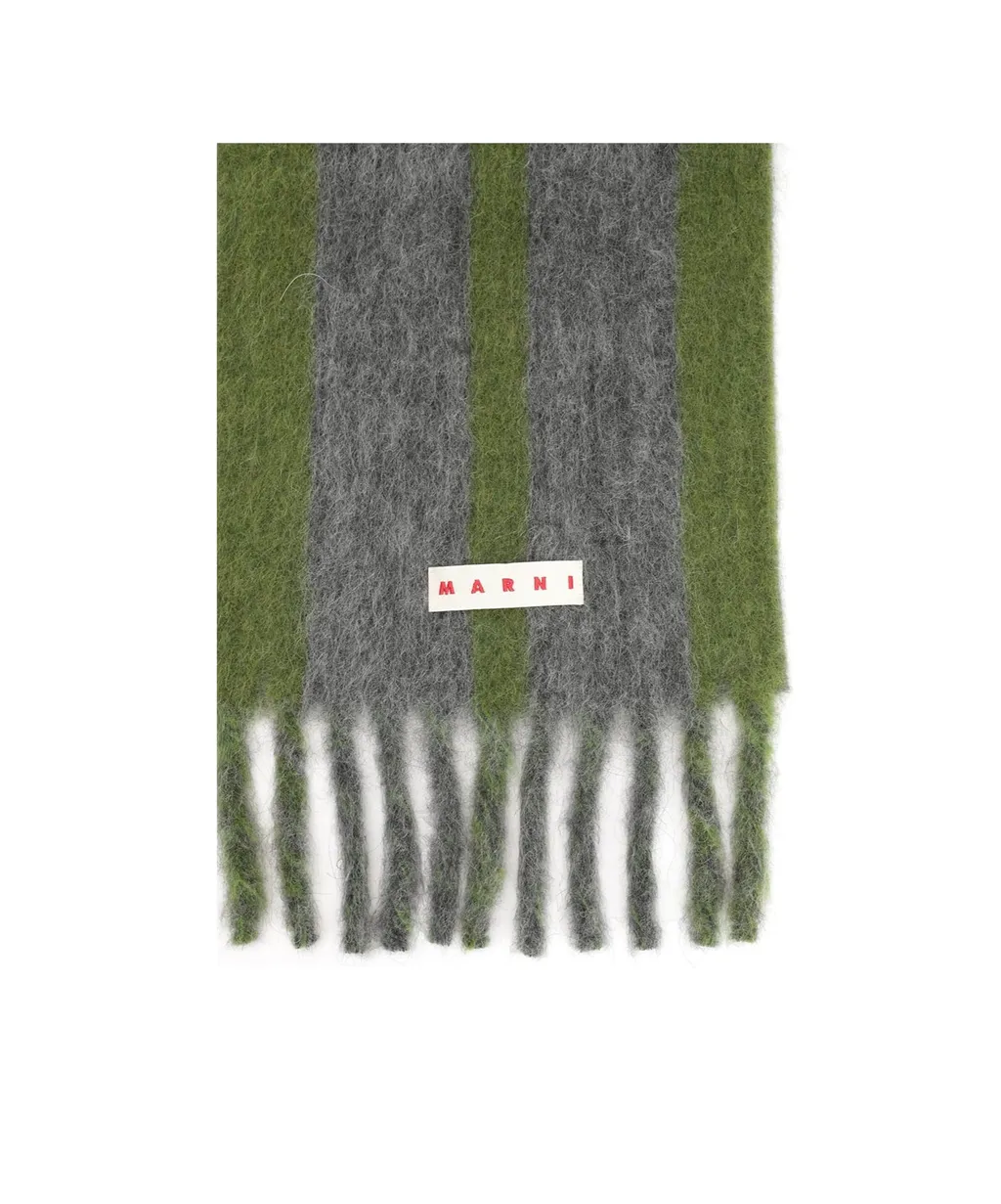 Striped Fringed Scarf
