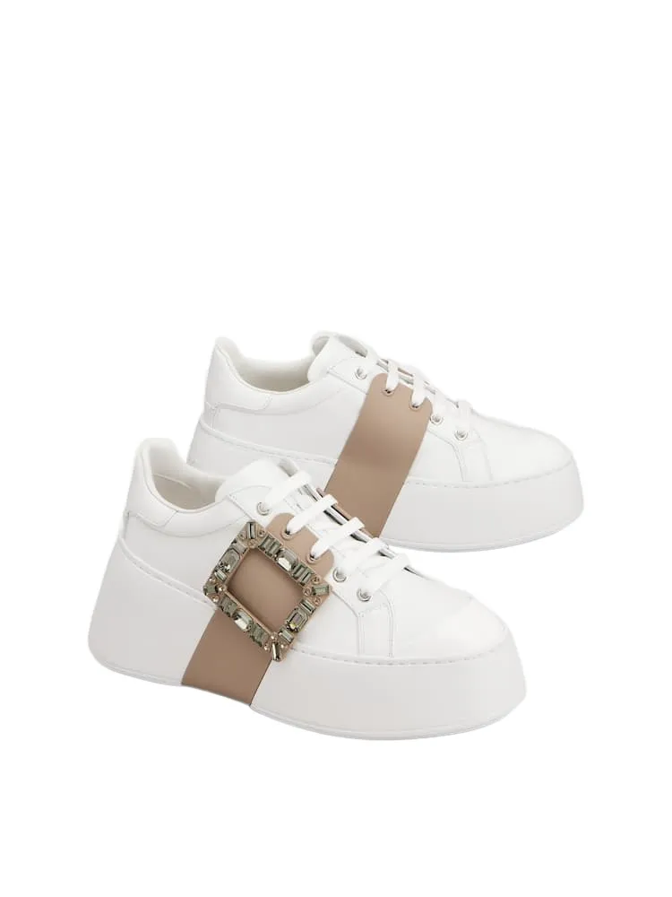 Roger Vivier Viv' Skate Embellished Sneakers
