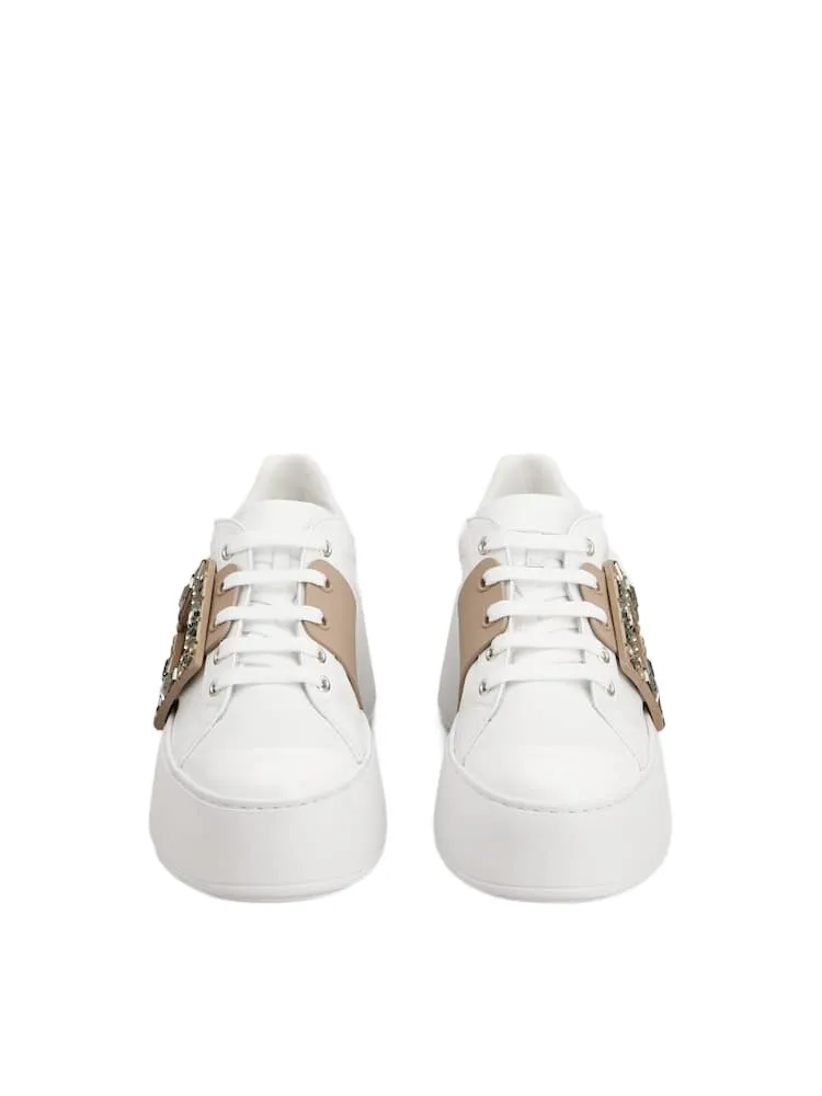Roger Vivier Viv' Skate Embellished Sneakers