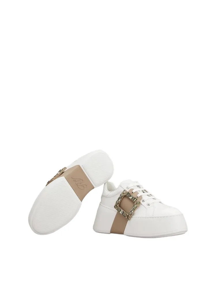 Roger Vivier Viv' Skate Embellished Sneakers