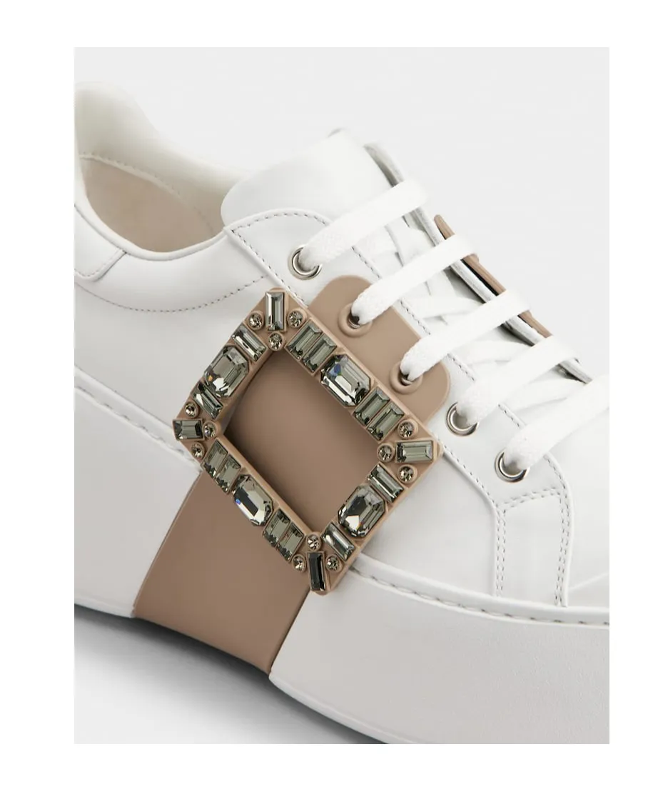 Roger Vivier Viv' Skate Embellished Sneakers