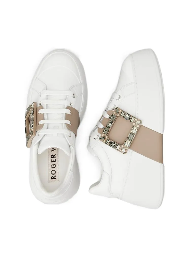 Roger Vivier Viv' Skate Embellished Sneakers
