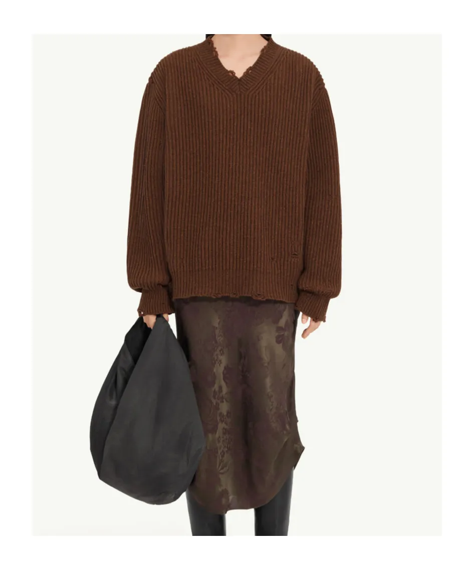 Mm6 Maison Margiela Knitted Distressed Jumper