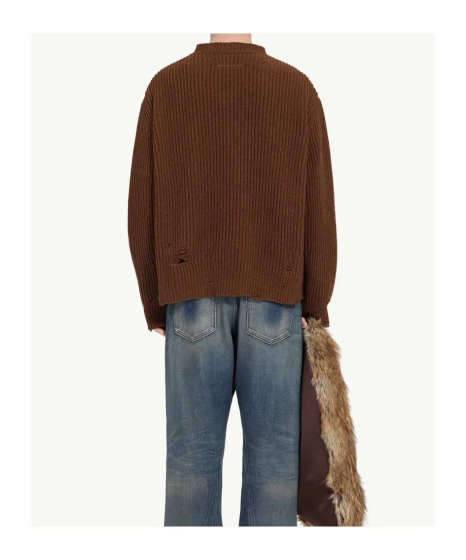 Mm6 Maison Margiela Knitted Distressed Jumper