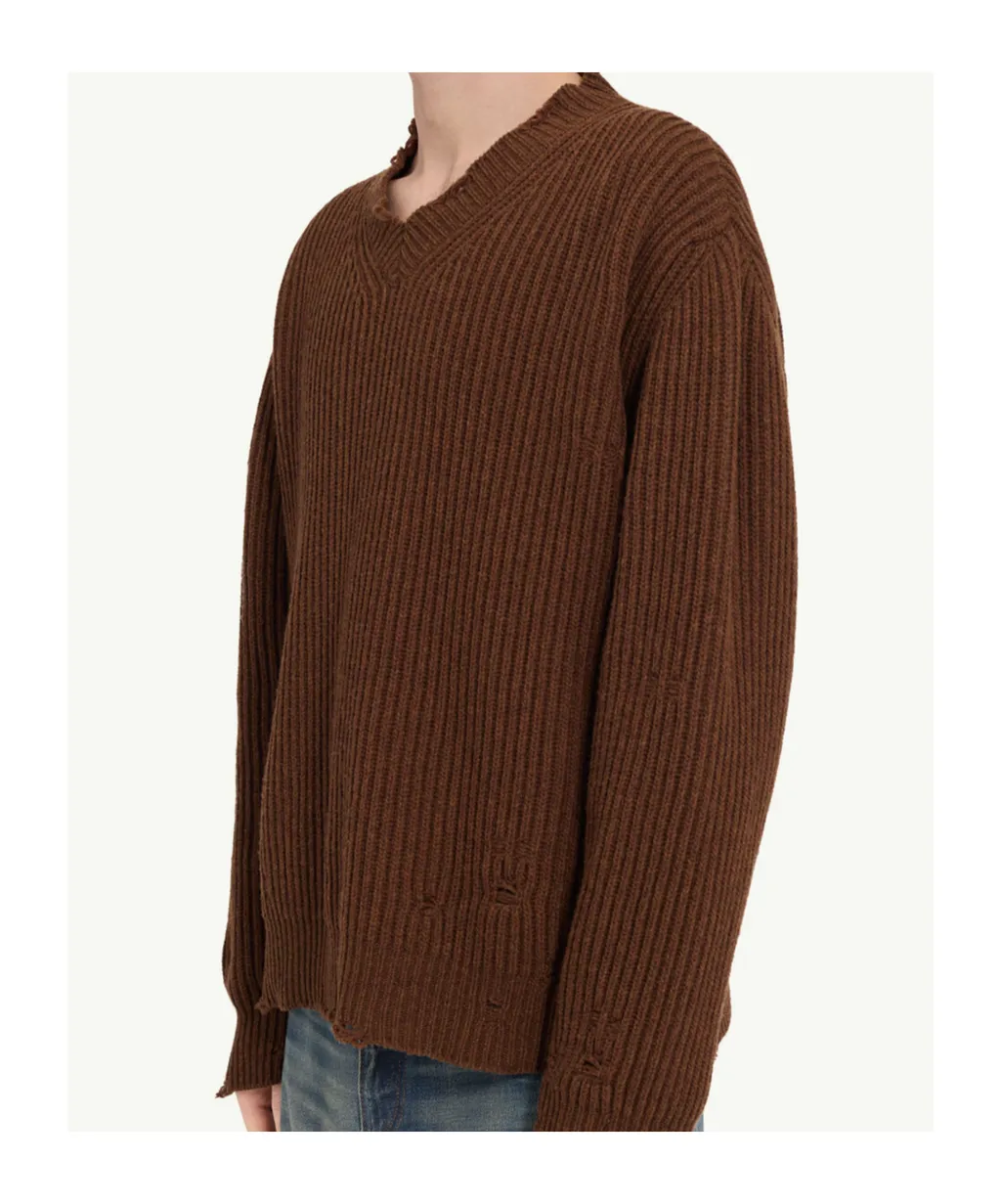 Mm6 Maison Margiela Knitted Distressed Jumper