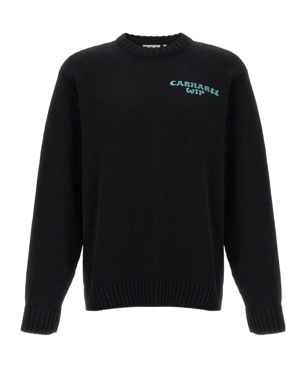 Logo-Embroidered Ribbed Sweater