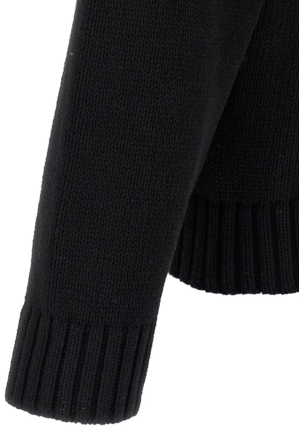 Logo-Embroidered Ribbed Sweater