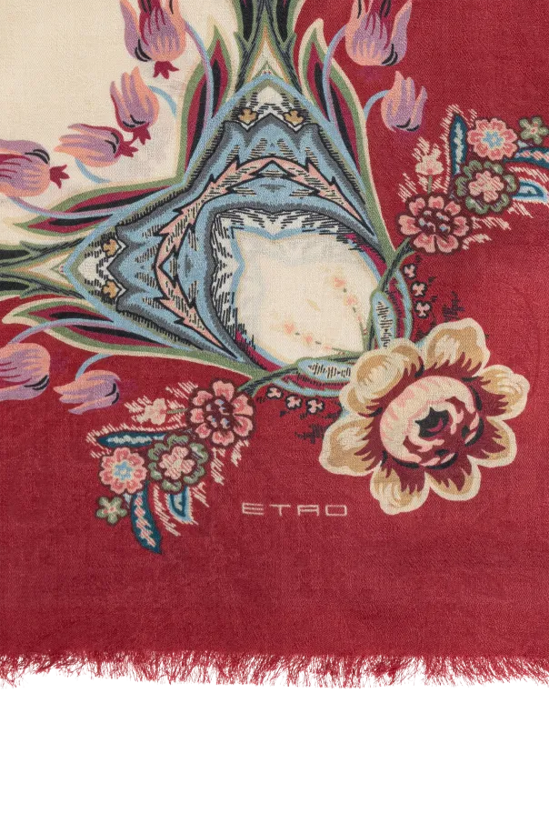 Etro Patterned Frayed Edge Scarf