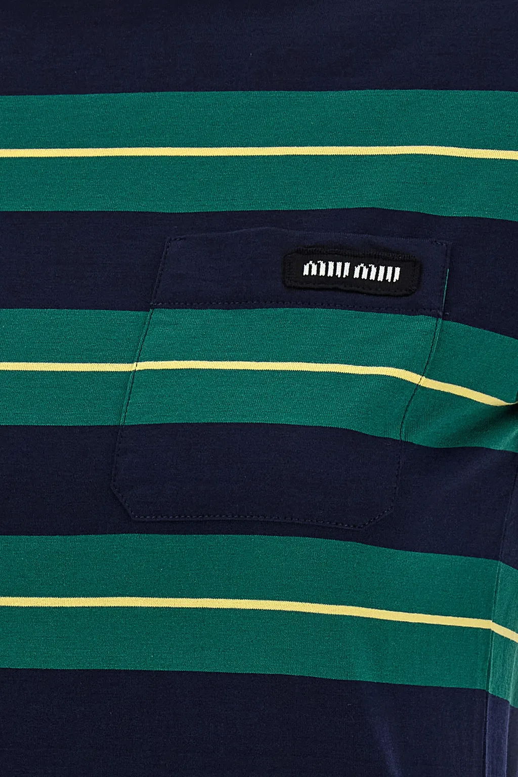 Mu Miu Striped Crewneck T-Shirt