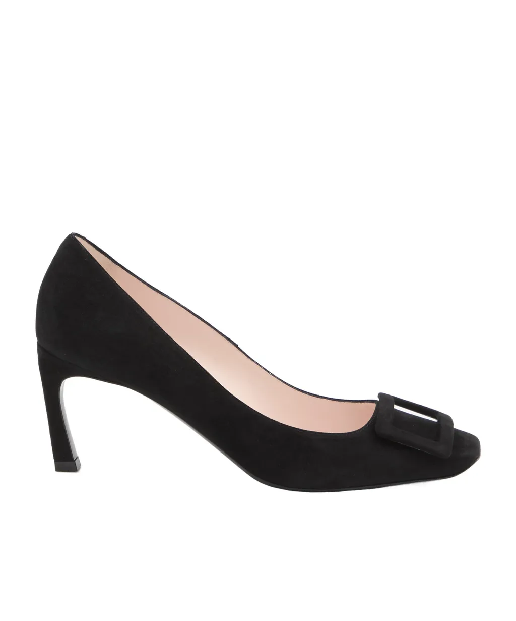 70Mm Buckle-Embellished Suede Pumps