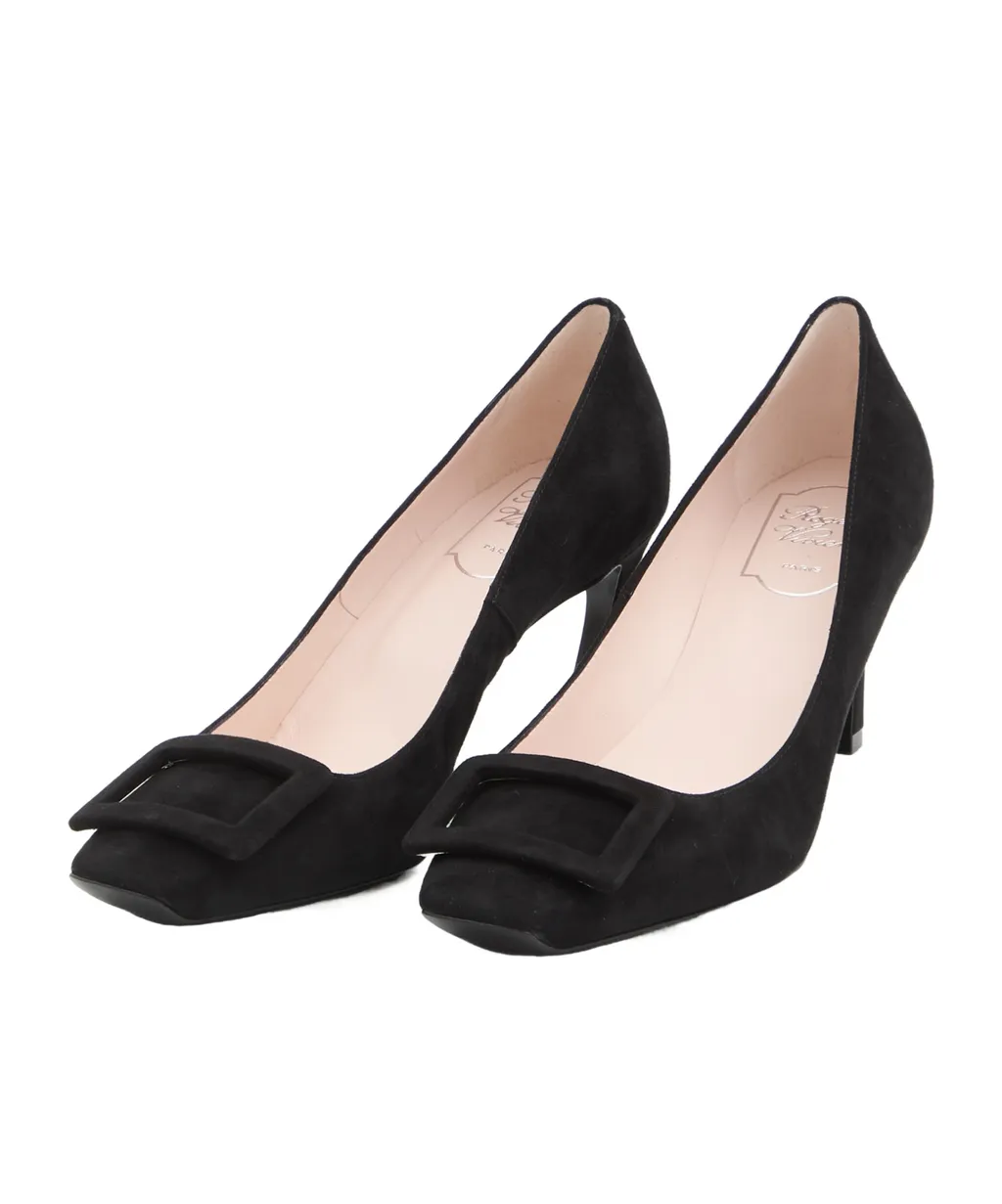 70Mm Buckle-Embellished Suede Pumps