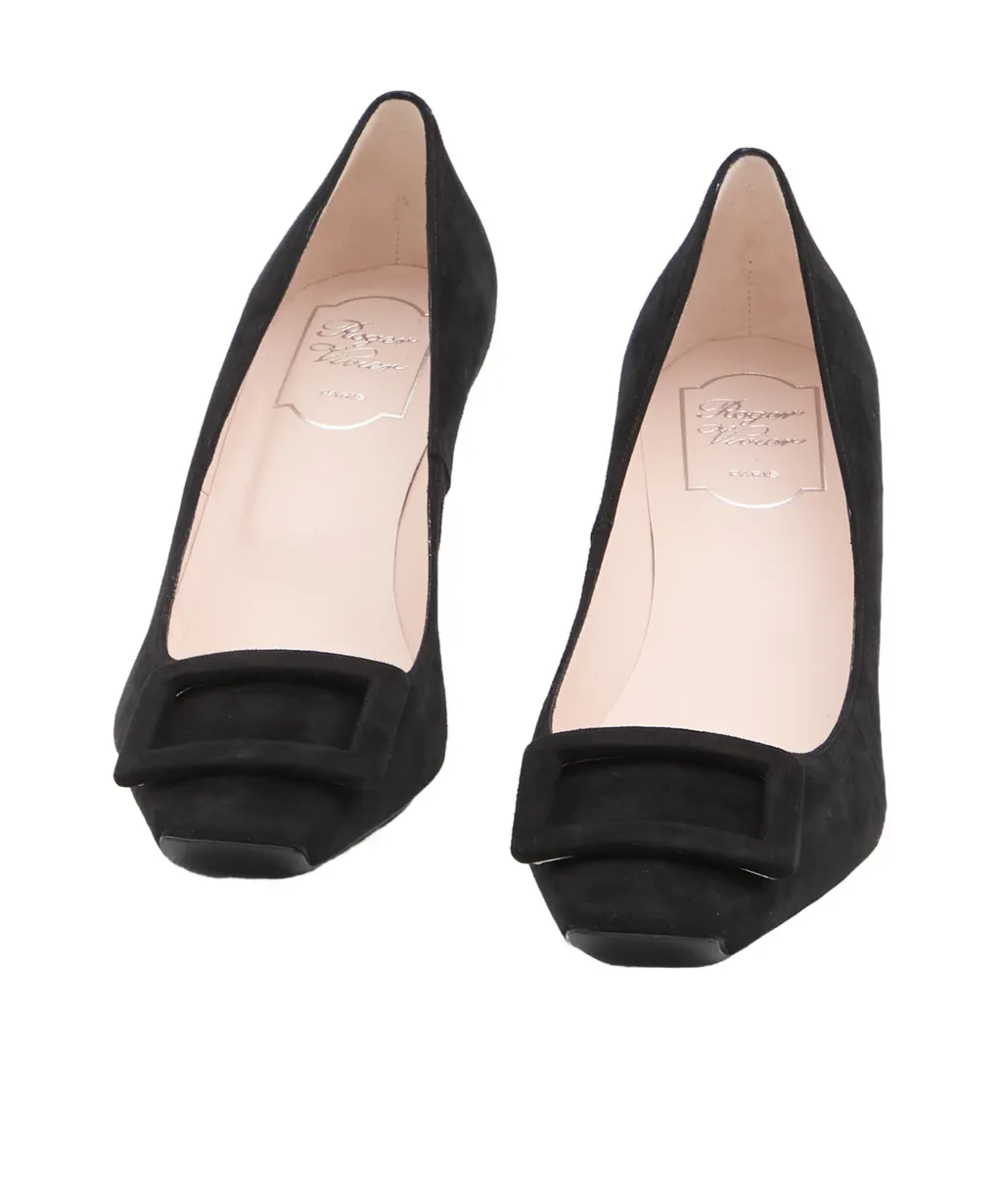 70Mm Buckle-Embellished Suede Pumps