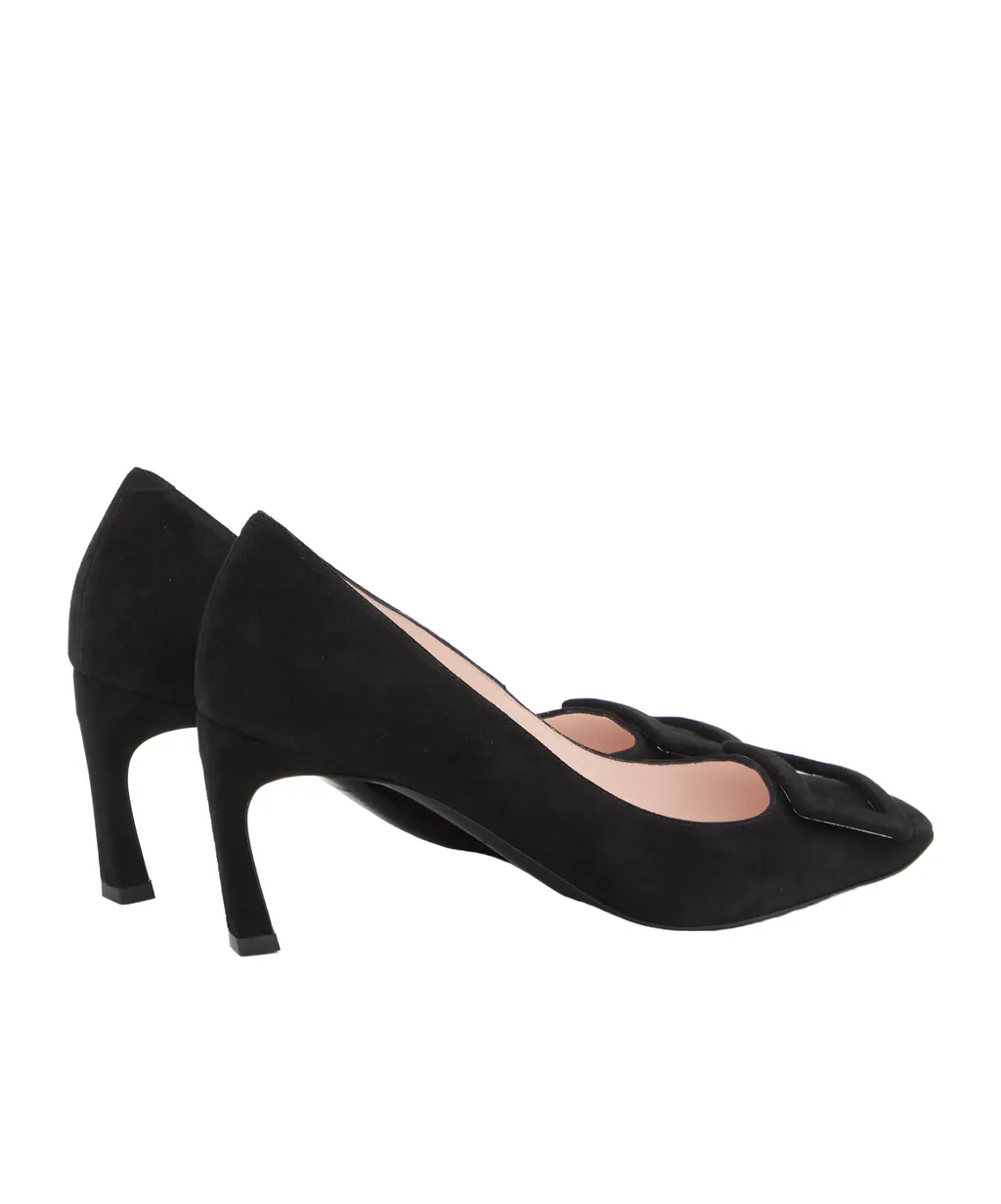 70Mm Buckle-Embellished Suede Pumps