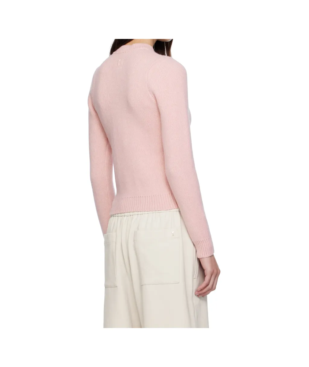 Crew Neck Cashmere Blend Cardigan