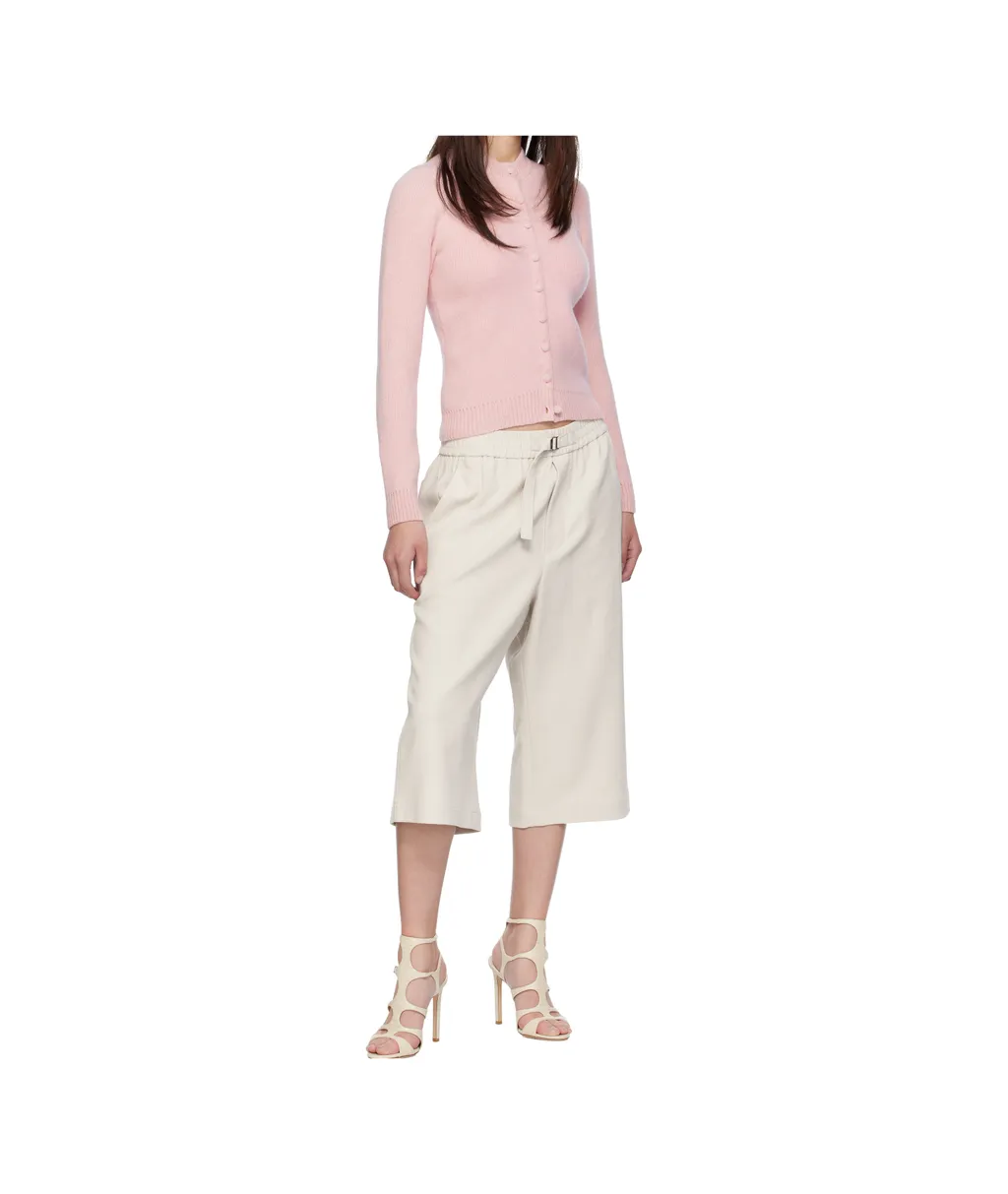 Crew Neck Cashmere Blend Cardigan