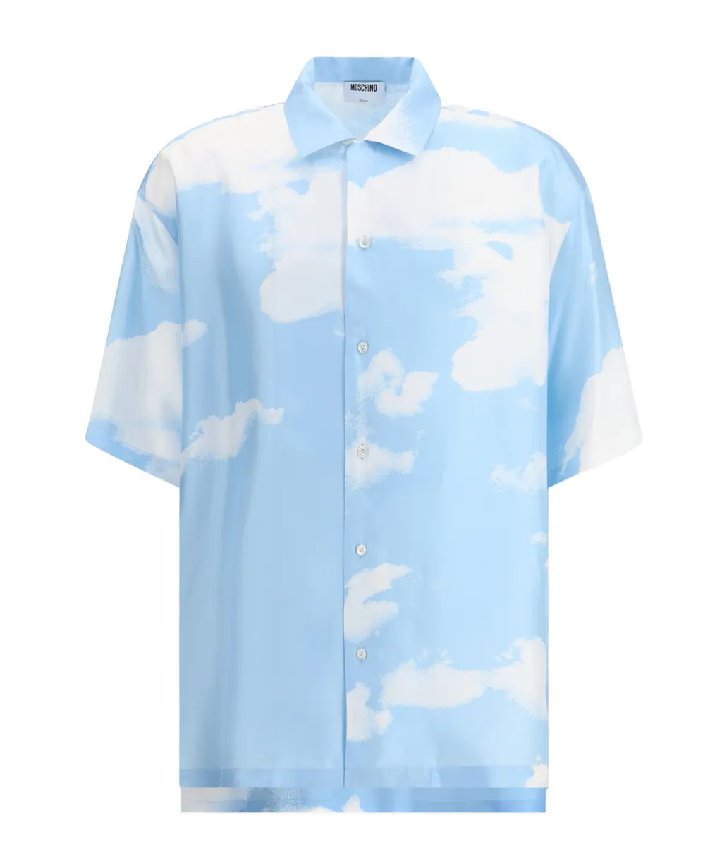 Moschino Cloud Printed Short-Sleeved Shirt