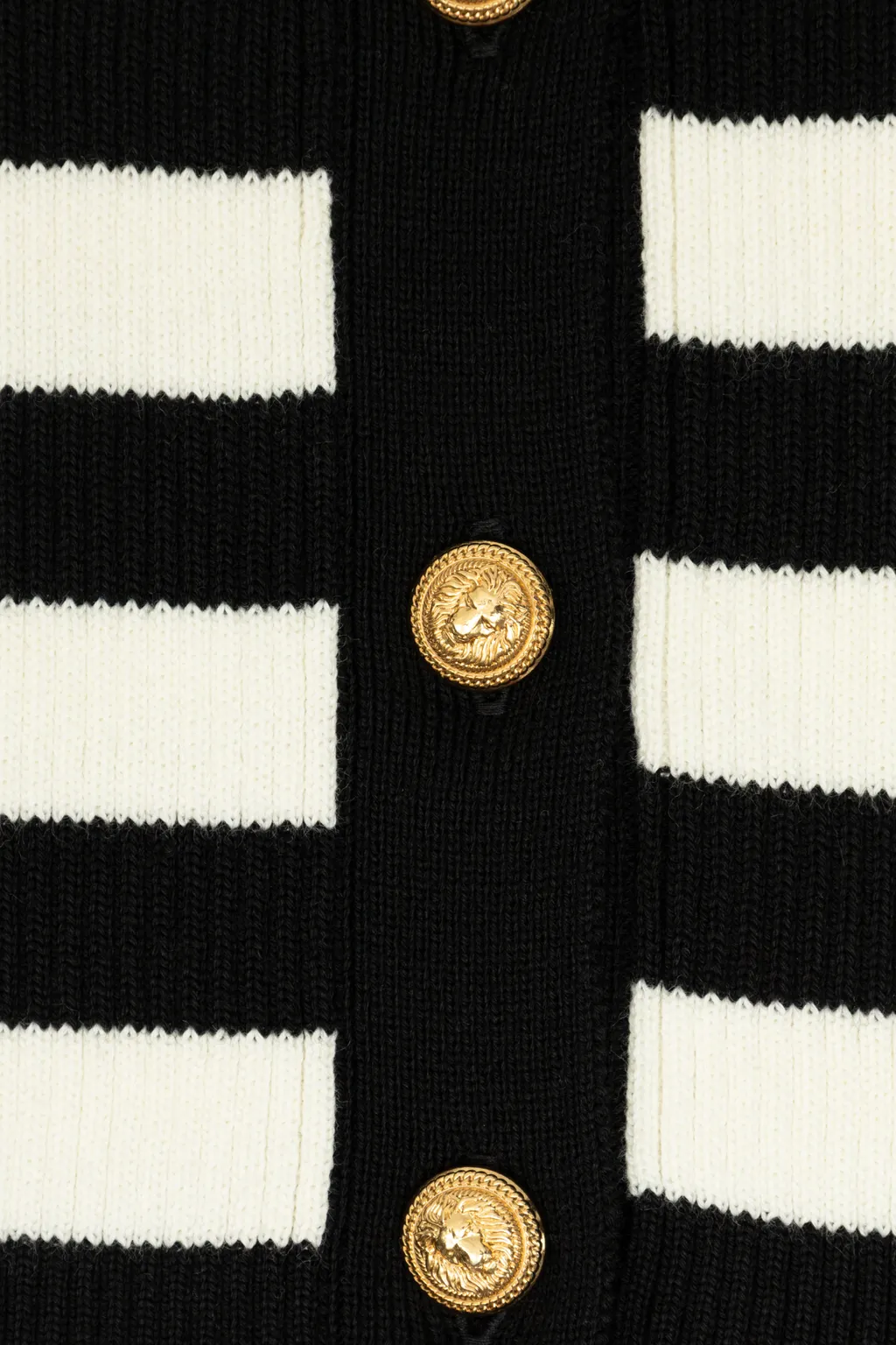 Balmain Kids Striped Buttoned Cardigan