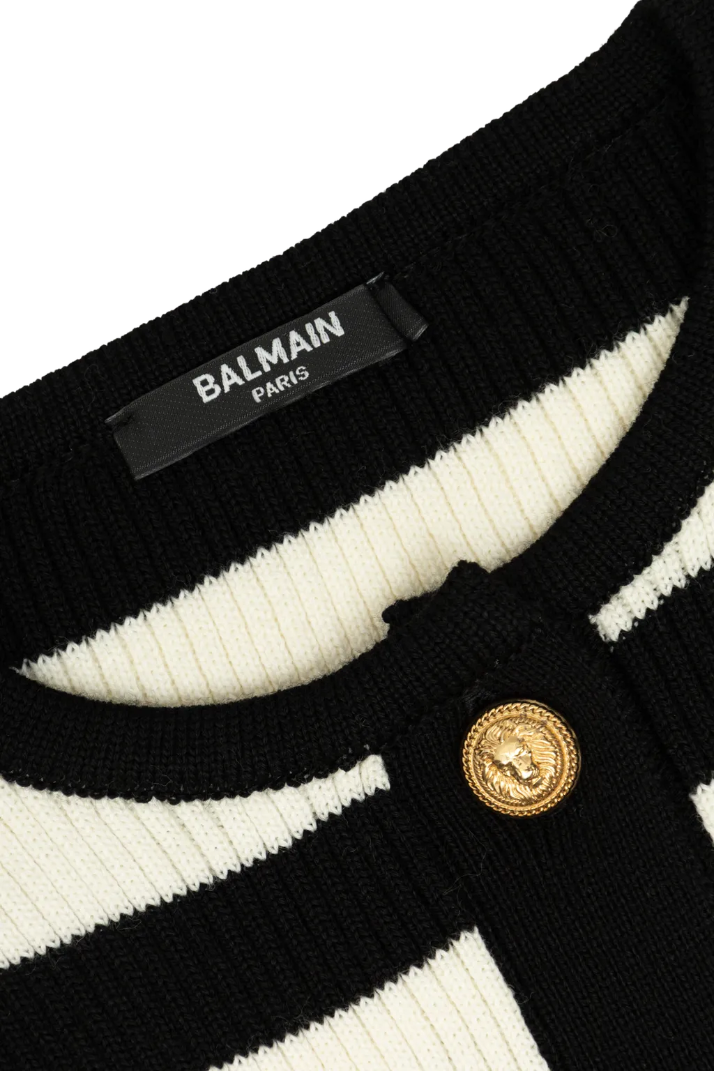Balmain Kids Striped Buttoned Cardigan