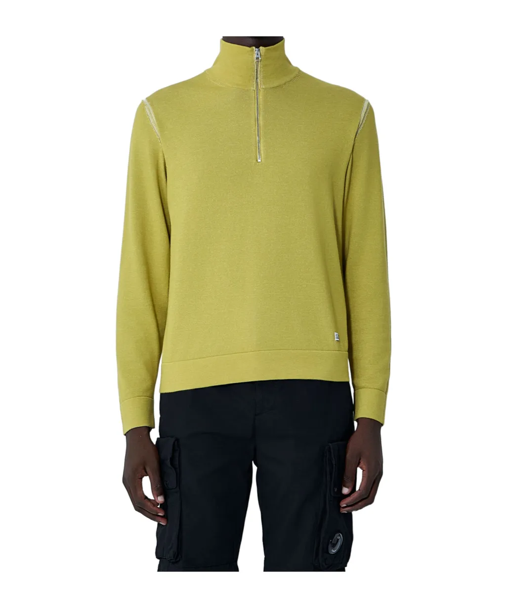 Half-Zip High-Neck Sweater