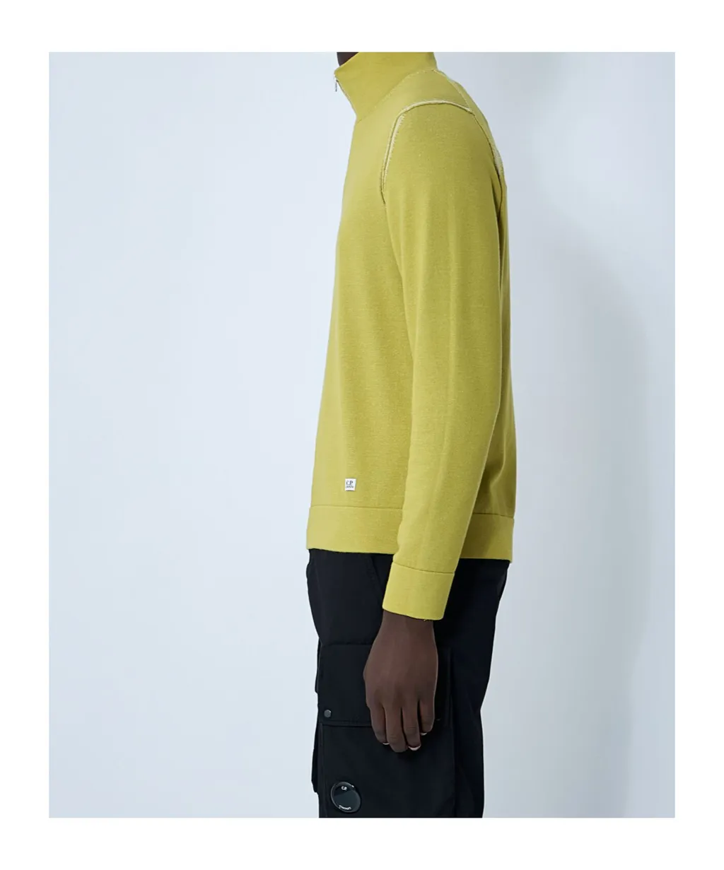 Half-Zip High-Neck Sweater